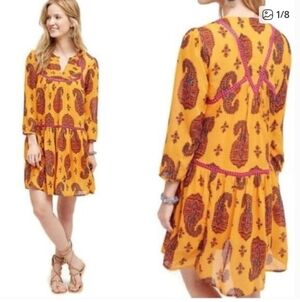 Anthropologie holding horses sheer unlined paisley western dress medium